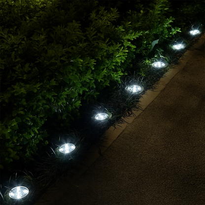 Minimalist Solar LED Circle Outdoor Garden Light | Zelvix