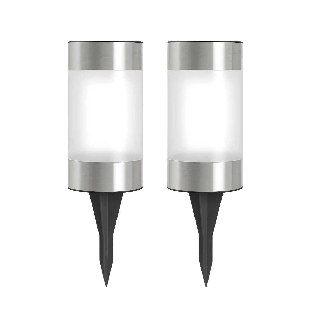 Minimalist Stainless Steel Solar LED Stake Light | Solvix