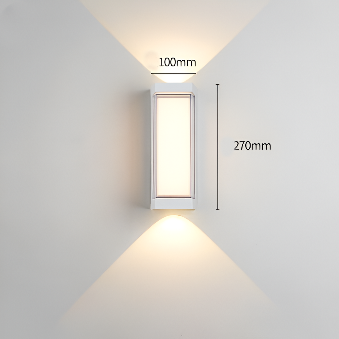 Minimalist Waterproof Acrylic Outdoor Wall Light | Solvian