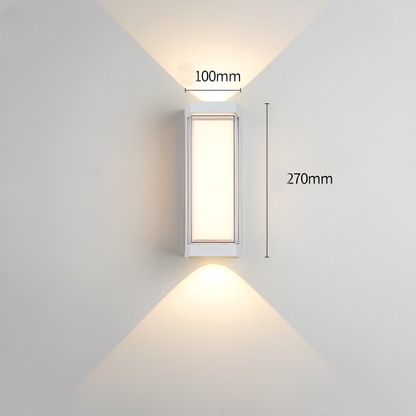 Minimalist Waterproof Acrylic Outdoor Wall Light | Solvian