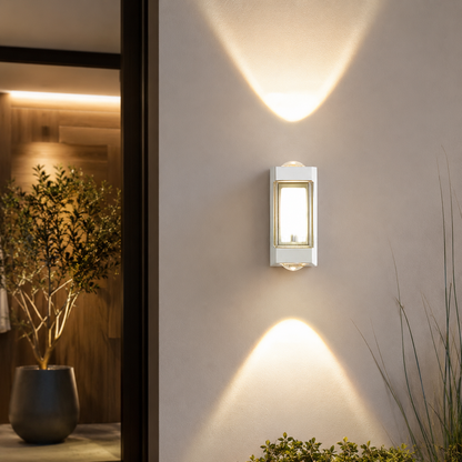 Minimalist Waterproof Acrylic Outdoor Wall Light | Solvian