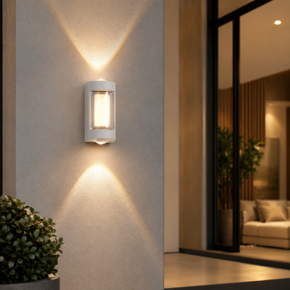 Minimalist Waterproof Acrylic Outdoor Wall Light | Solvian