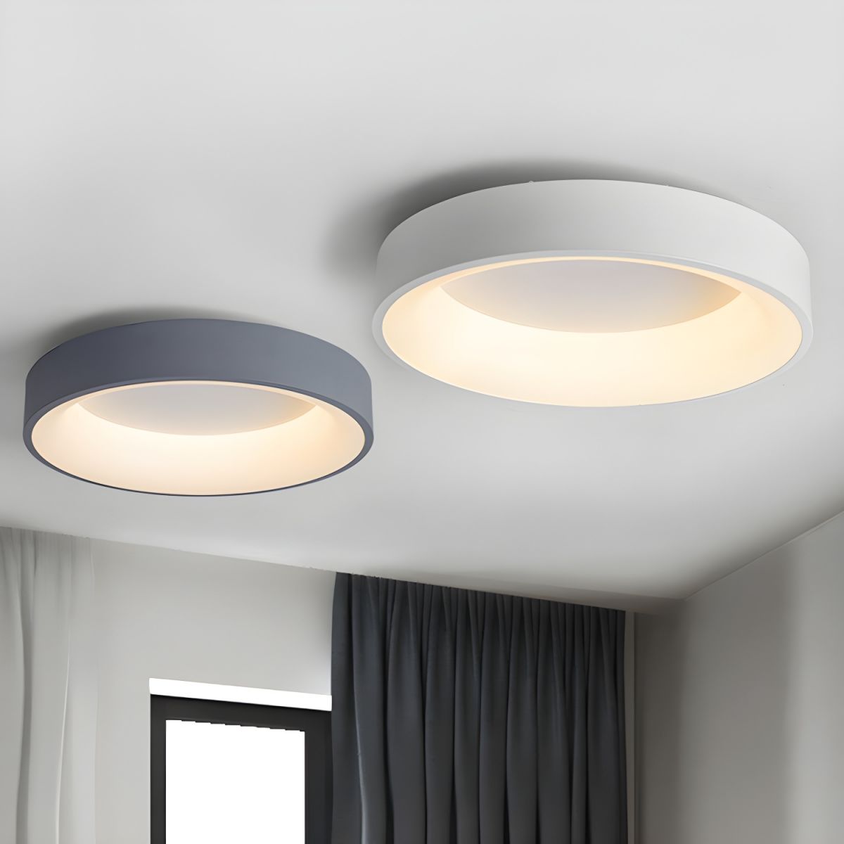Modern Acrylic LED Flush Ceiling Light with Remote | Acryxel
