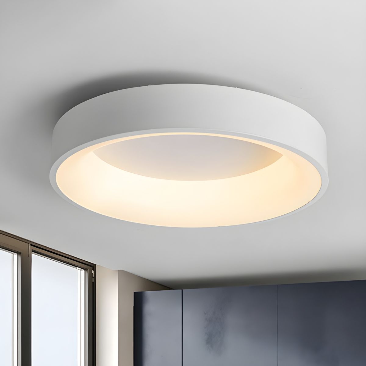Modern Acrylic LED Flush Ceiling Light with Remote | Acryxel