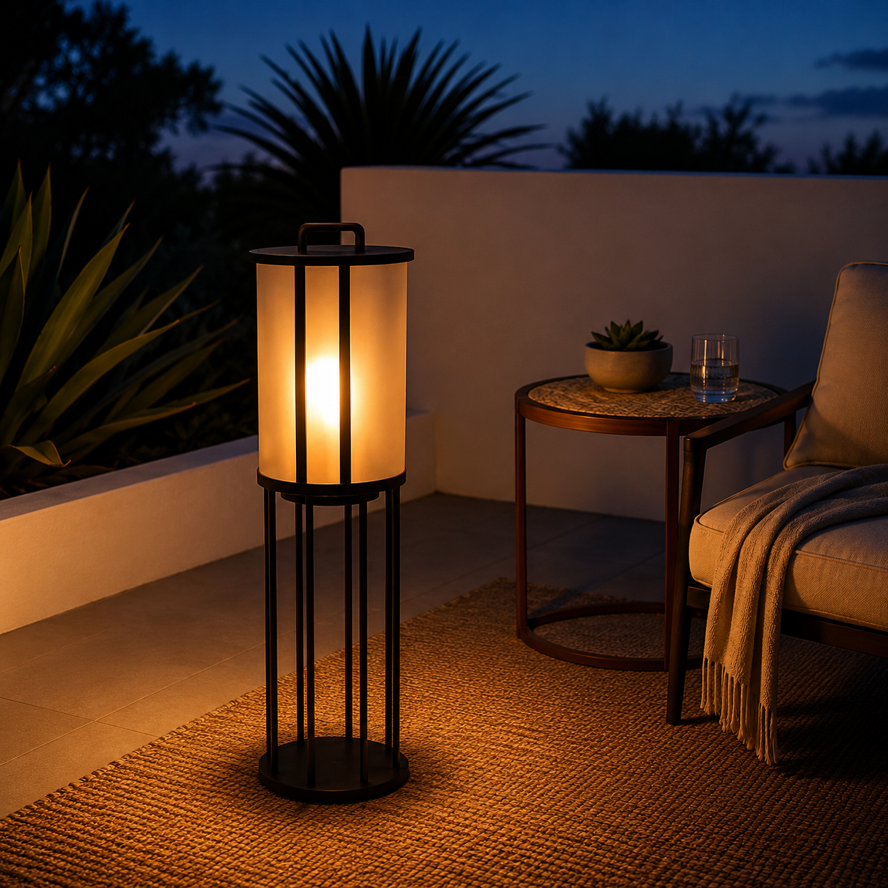 Modern Acrylic LED Outdoor Pillar Lantern Light | Patiova