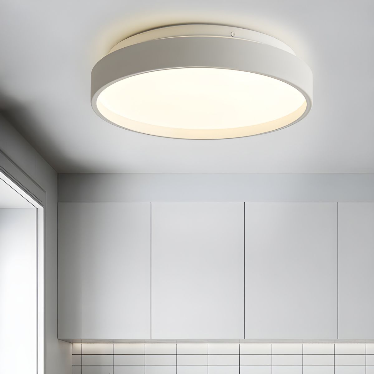 Modern Acrylic Shade Flush Mount Ceiling Light Fixture | Gleora