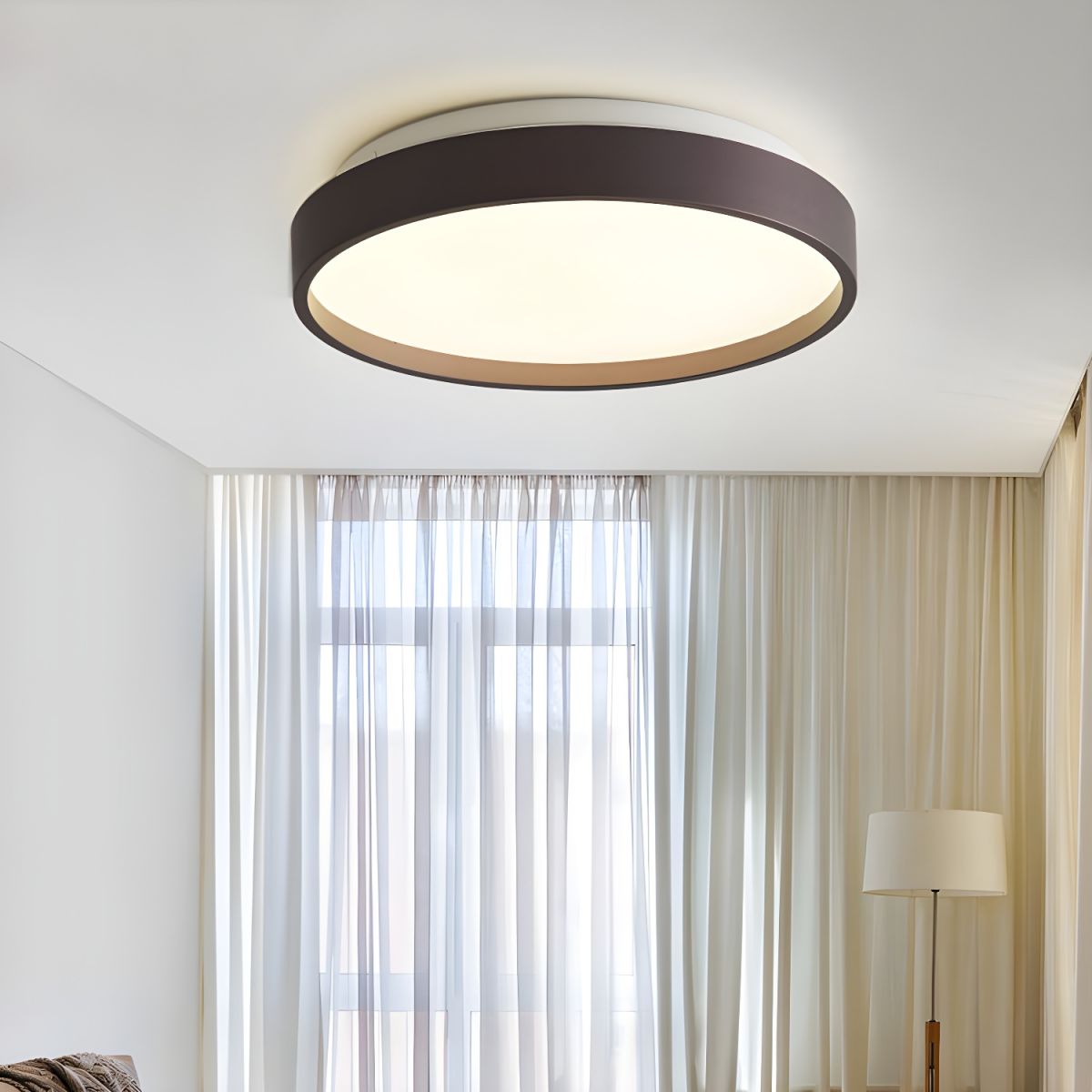 Modern Acrylic Shade Flush Mount Ceiling Light Fixture | Gleora