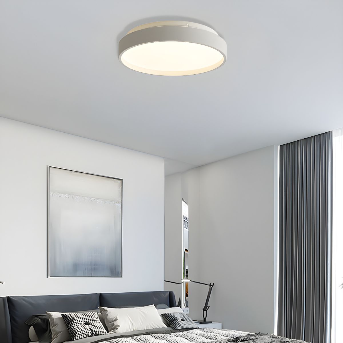 Modern Acrylic Shade Flush Mount Ceiling Light Fixture | Gleora