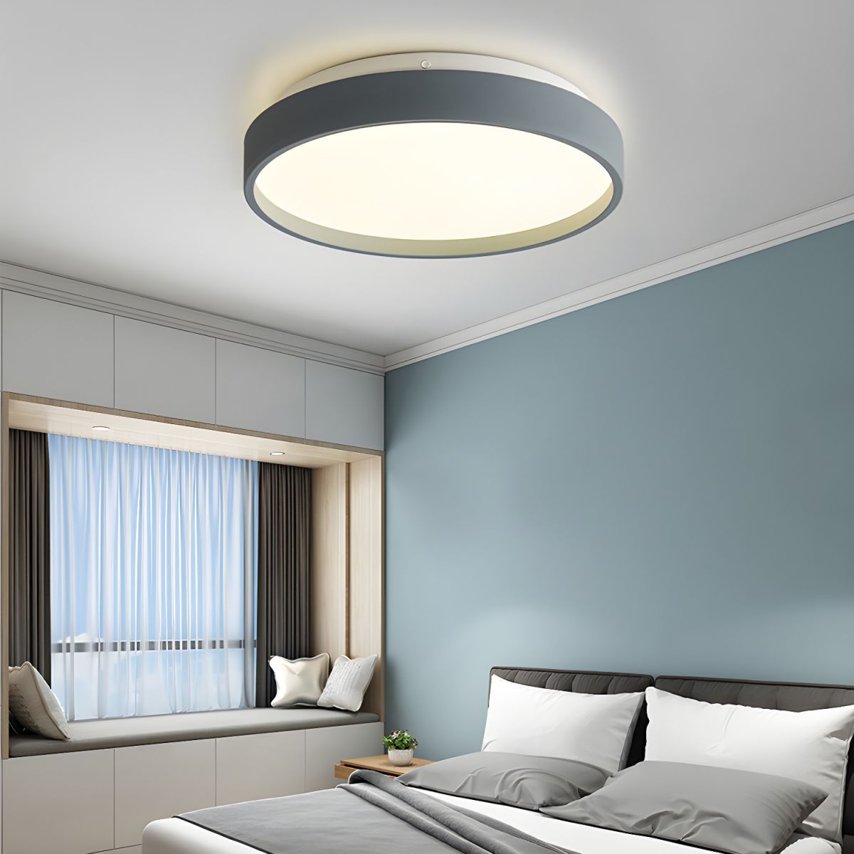Modern Acrylic Shade Flush Mount Ceiling Light Fixture | Gleora