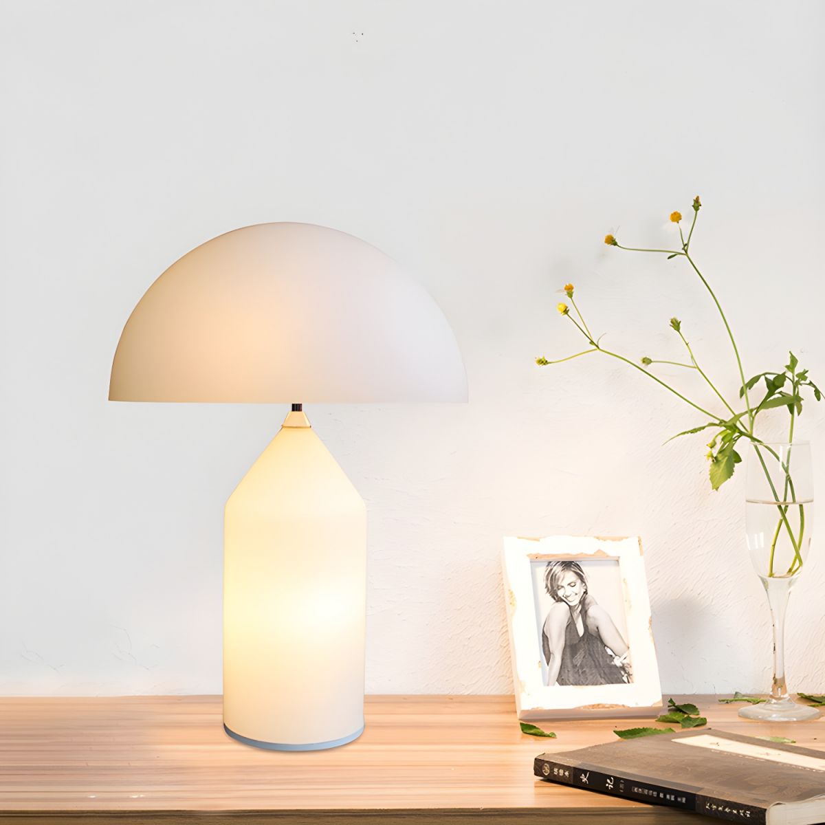 Modern Acrylic Shade Table Lamp For Bedside Use | Arvonis