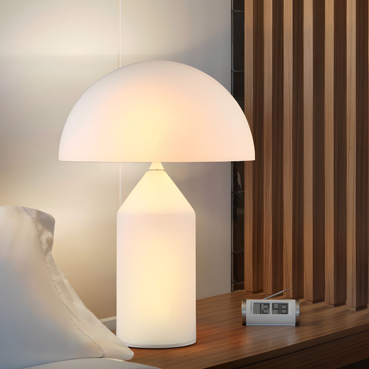 Modern Acrylic Shade Table Lamp For Bedside Use | Arvonis