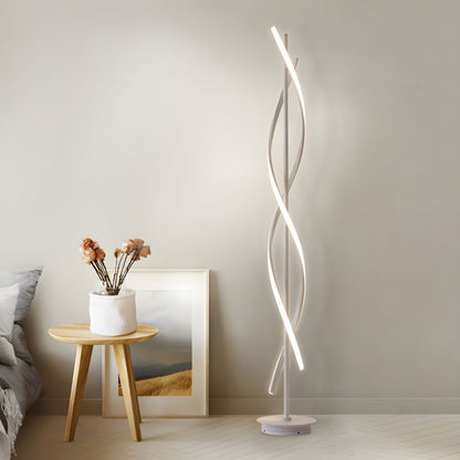 Modern Acrylic Spiral LED Floor Lamp Reading Light | Norvell