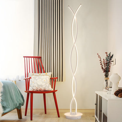 Modern Acrylic Spiral LED Floor Lamp Reading Light | Norvell
