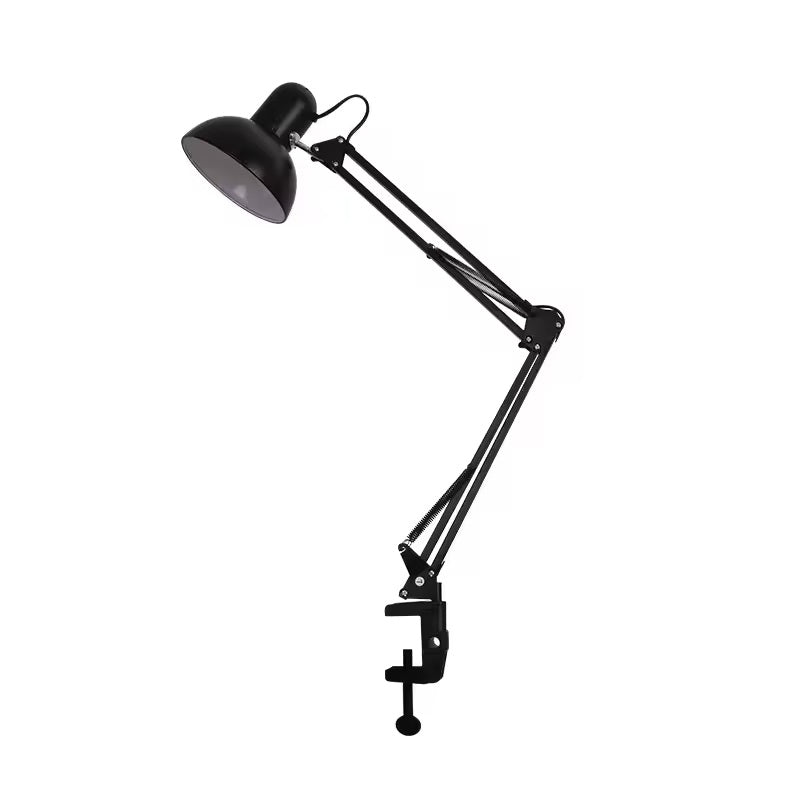 Modern Adjustable Clamp Table Lamp with Metal Shade | Qyxoria