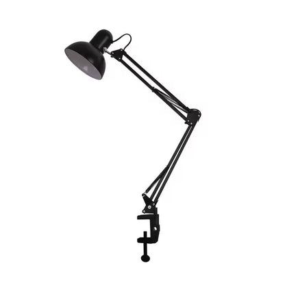 Modern Adjustable Clamp Table Lamp with Metal Shade | Qyxoria