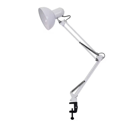 Modern Adjustable Clamp Table Lamp with Metal Shade | Qyxoria