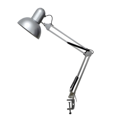 Modern Adjustable Clamp Table Lamp with Metal Shade | Qyxoria