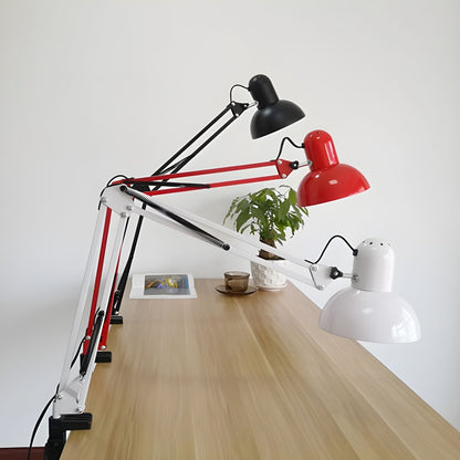 Modern Adjustable Clamp Table Lamp with Metal Shade | Qyxoria