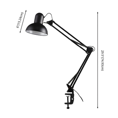 Modern Adjustable Clamp Table Lamp with Metal Shade | Qyxoria