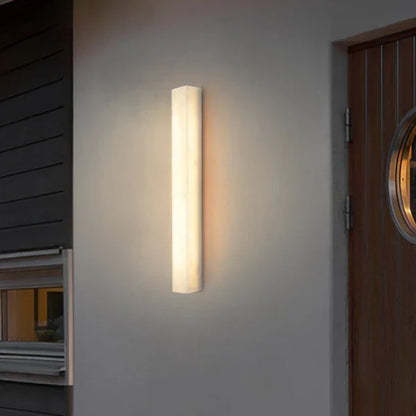 Modern Alabaster Style Outdoor Facade Wall Light | Lumaire