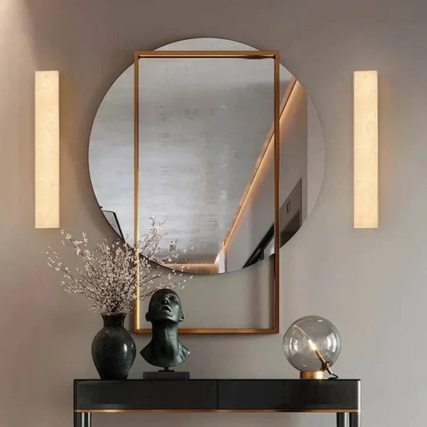 Modern Alabaster Style Outdoor Facade Wall Light | Lumaire