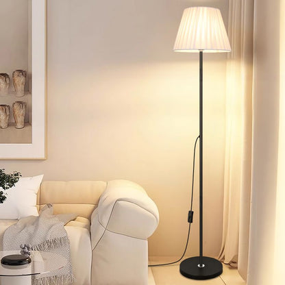 Modern Alloy Floor Lamp with Fabric Shade Interior Use | Marveta