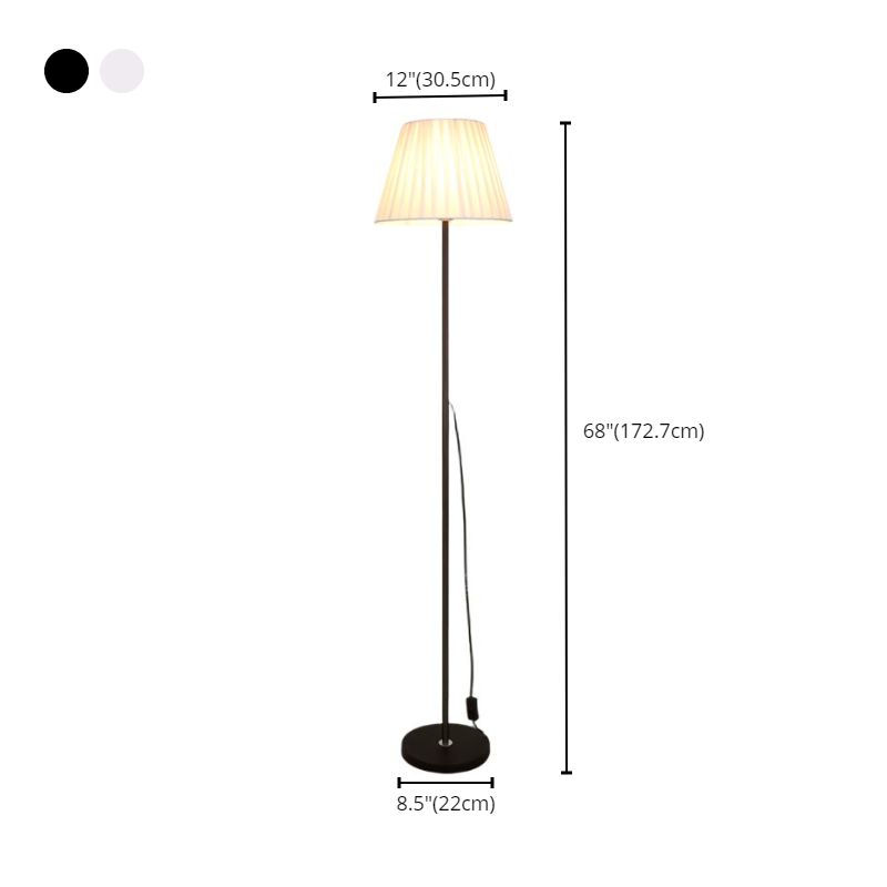 Modern Alloy Floor Lamp with Fabric Shade Interior Use | Marveta
