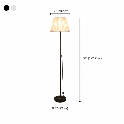 Modern Alloy Floor Lamp with Fabric Shade Interior Use | Marveta