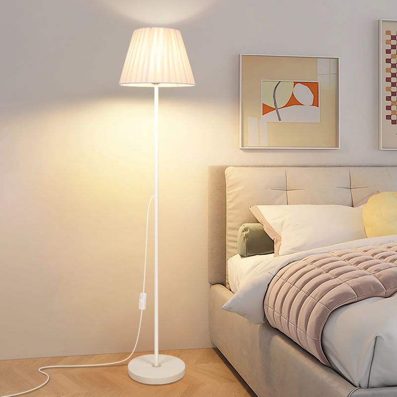 Modern Alloy Floor Lamp with Fabric Shade Interior Use | Marveta