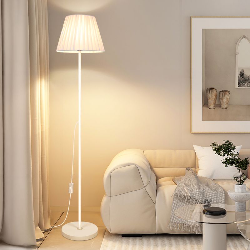 Modern Alloy Floor Lamp with Fabric Shade Interior Use | Marveta