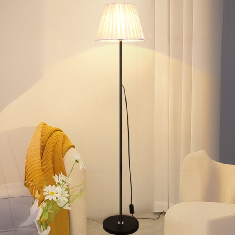 Modern Alloy Floor Lamp with Fabric Shade Interior Use | Marveta