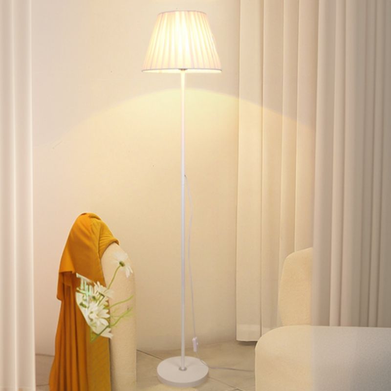 Modern Alloy Floor Lamp with Fabric Shade Interior Use | Marveta