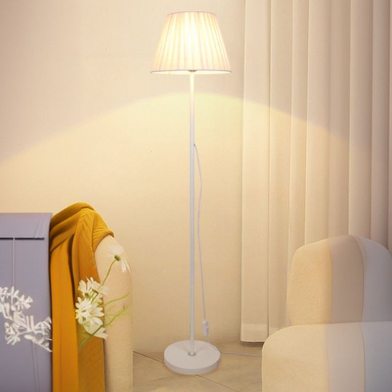 Modern Alloy Floor Lamp with Fabric Shade Interior Use | Marveta