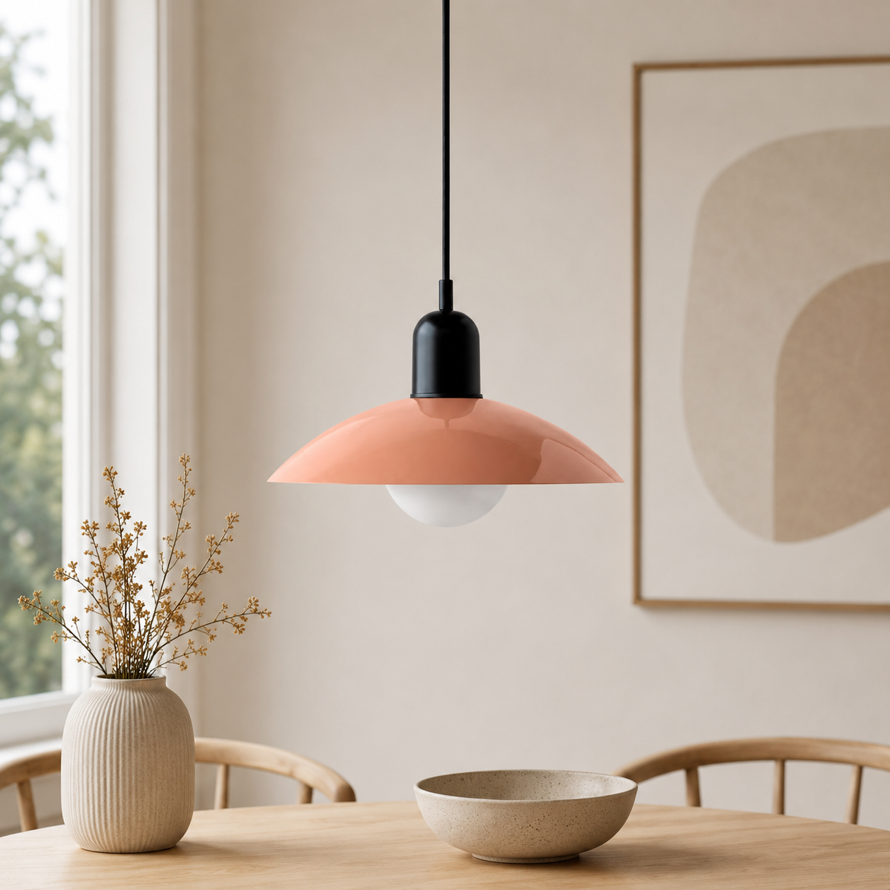 Modern Bauhaus Glass Dome Pendant Light for Kitchens | Nexvora