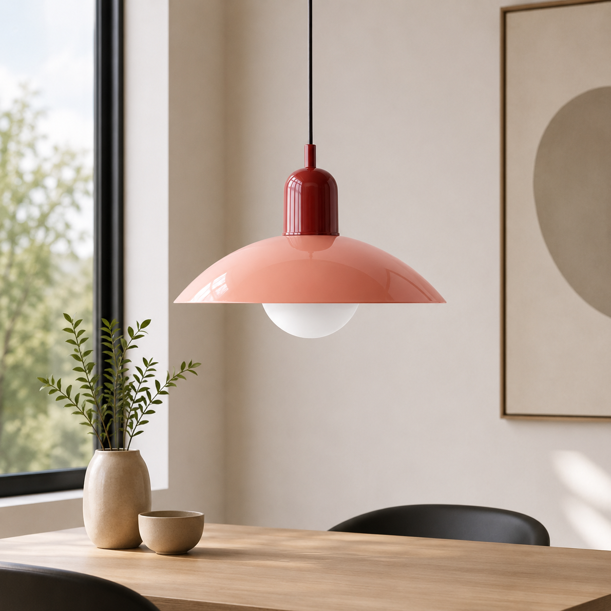 Modern Bauhaus Glass Dome Pendant Light for Kitchens | Nexvora