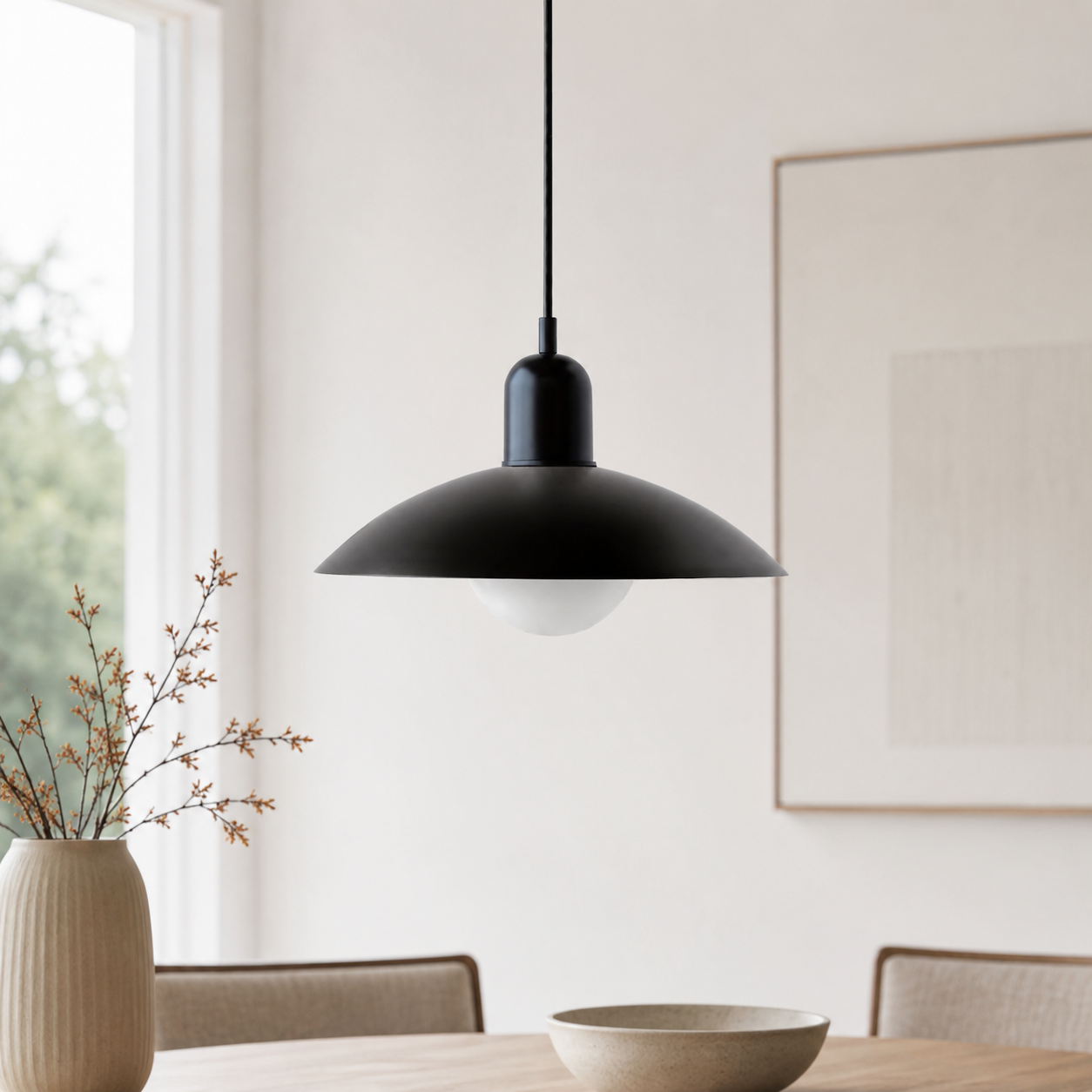 Modern Bauhaus Glass Dome Pendant Light for Kitchens | Nexvora