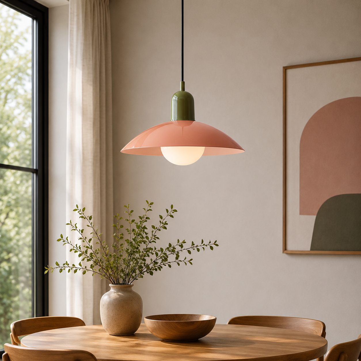 Modern Bauhaus Glass Dome Pendant Light for Kitchens | Nexvora