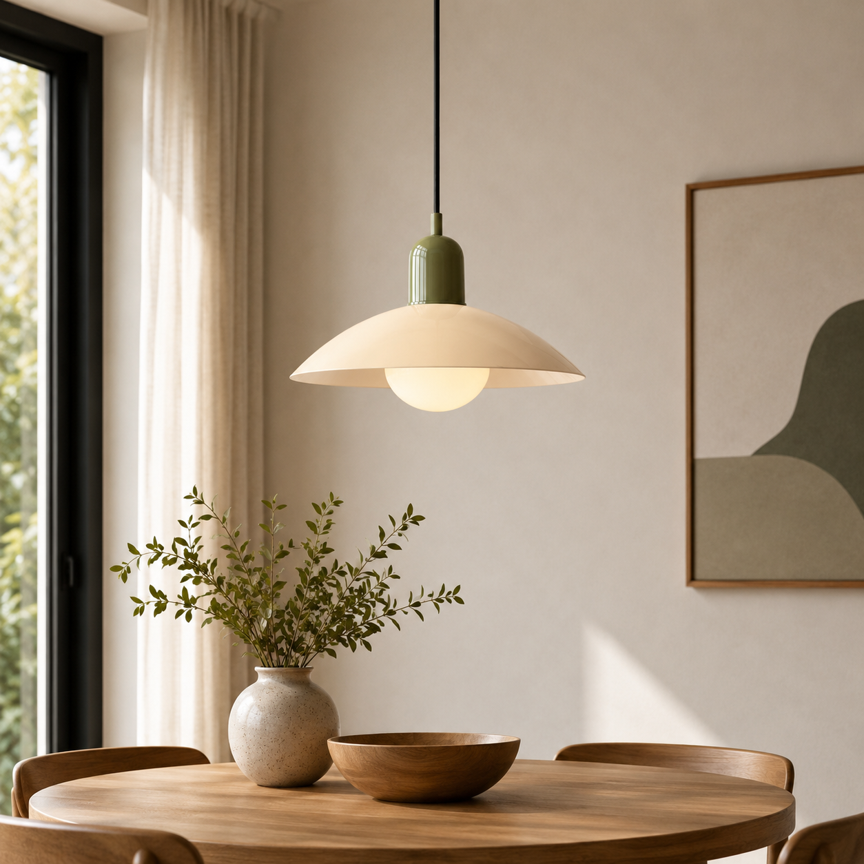 Modern Bauhaus Glass Dome Pendant Light for Kitchens | Nexvora