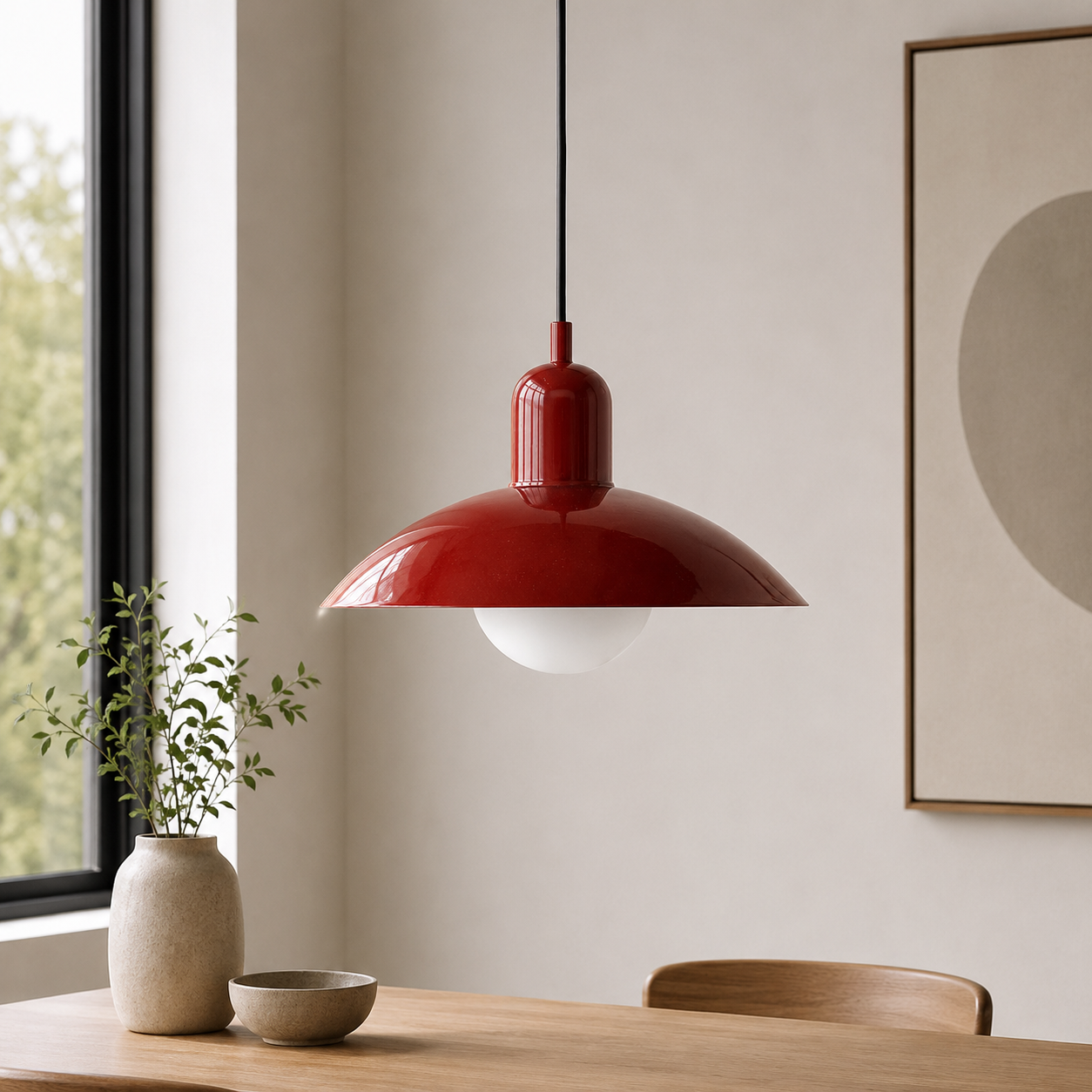 Modern Bauhaus Glass Dome Pendant Light for Kitchens | Nexvora