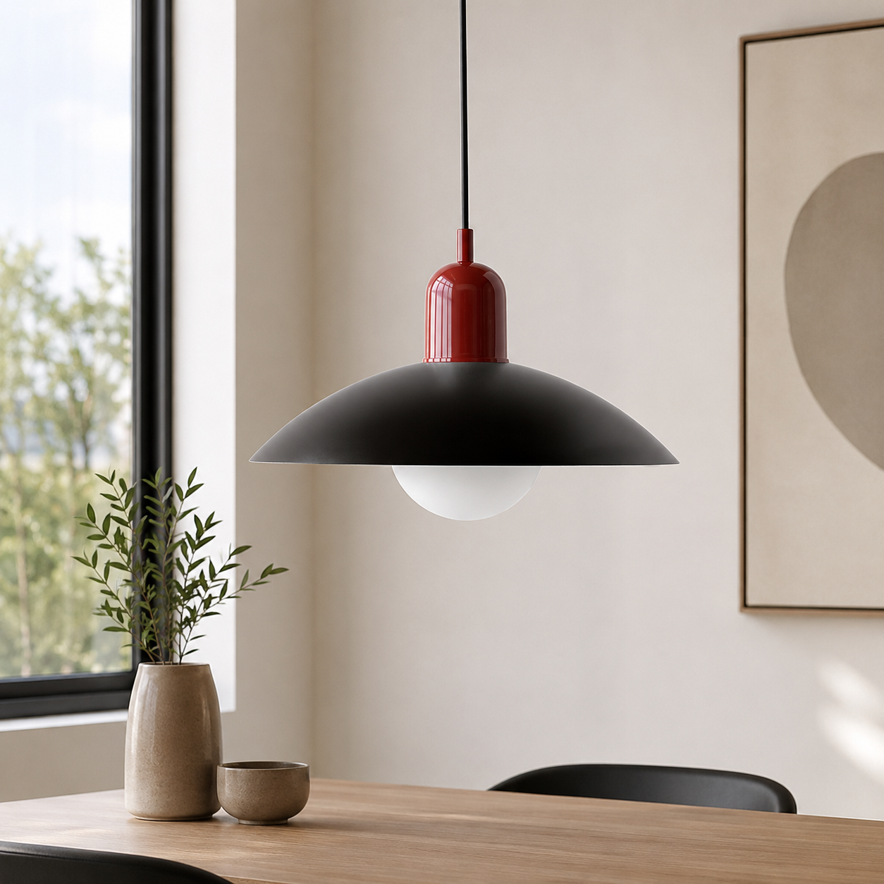 Modern Bauhaus Glass Dome Pendant Light for Kitchens | Nexvora