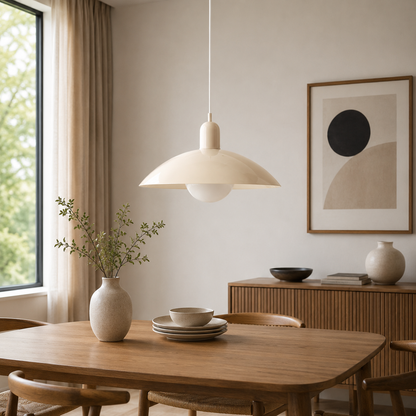 Modern Bauhaus Glass Dome Pendant Light for Kitchens | Nexvora