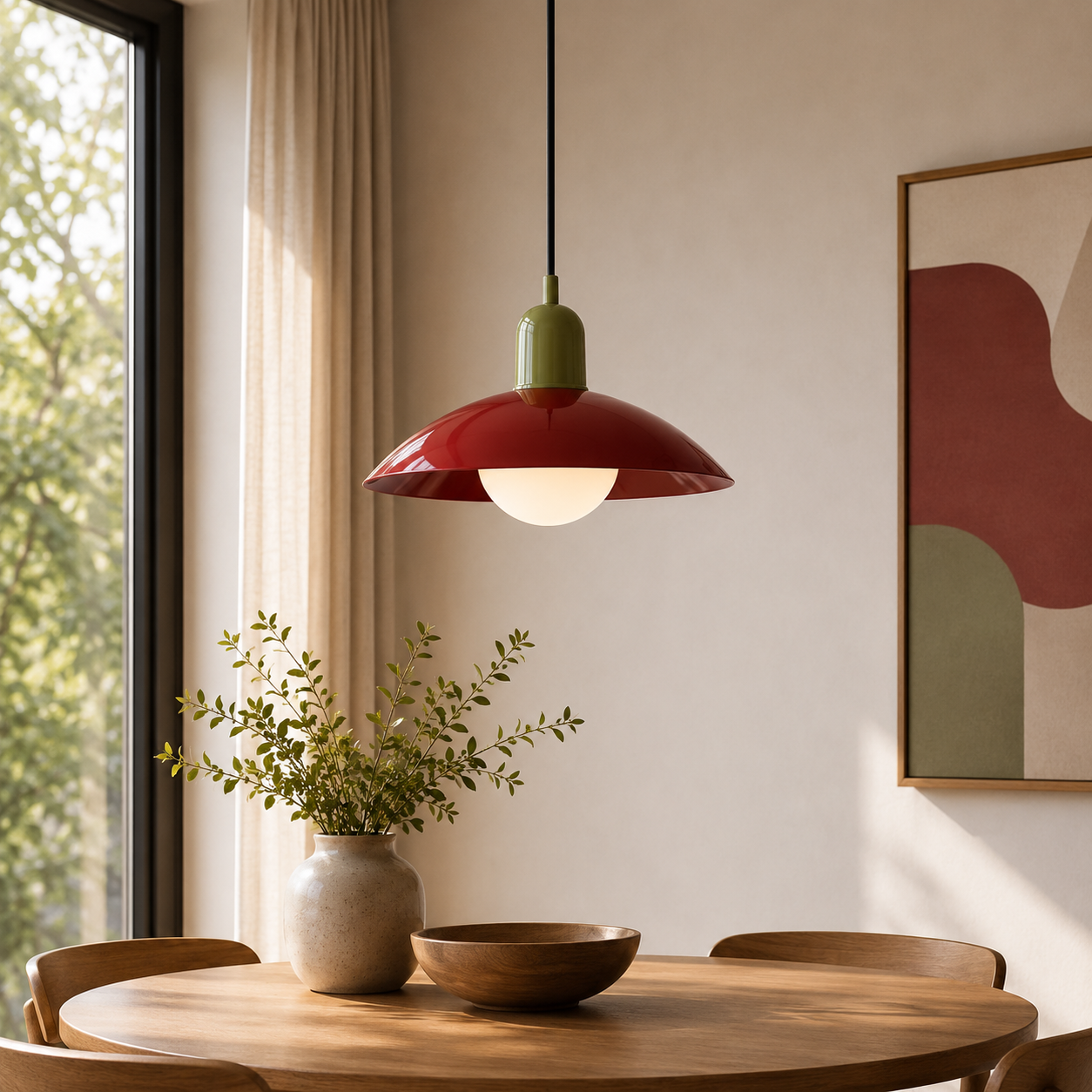Modern Bauhaus Glass Dome Pendant Light for Kitchens | Nexvora