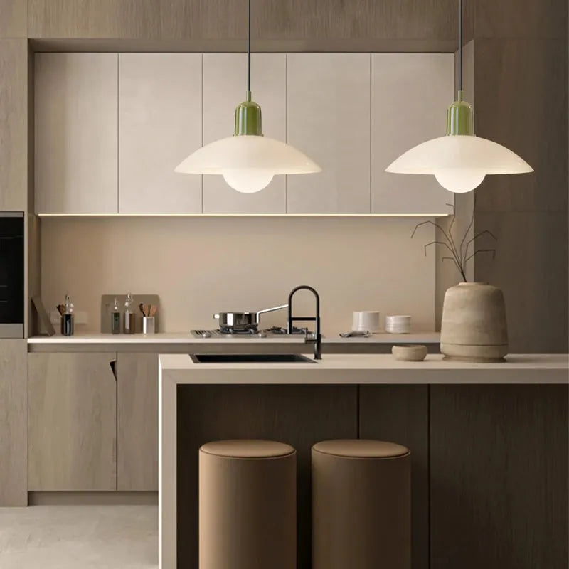 Modern Bauhaus Glass Dome Pendant Light for Kitchens | Nexvora