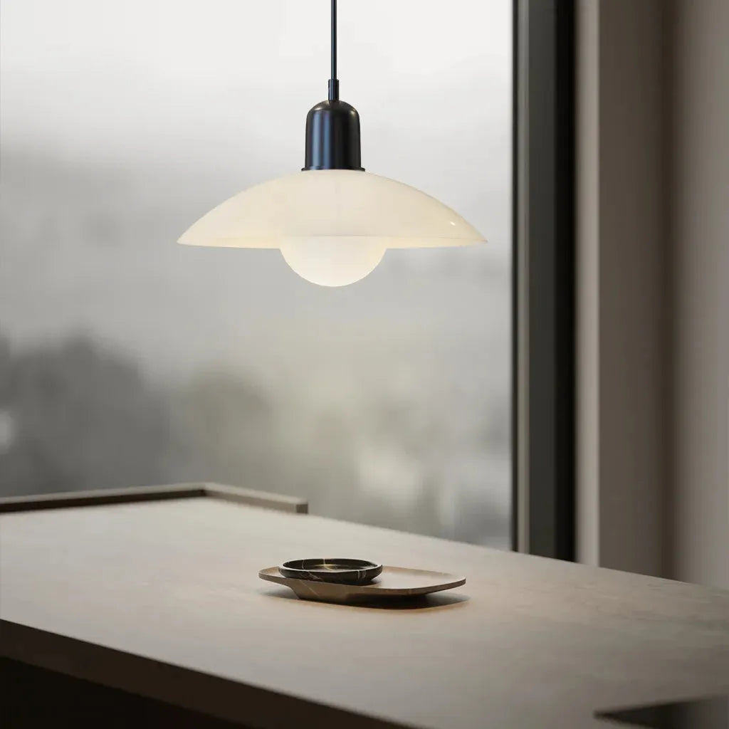 Modern Bauhaus Glass Dome Pendant Light for Kitchens | Nexvora