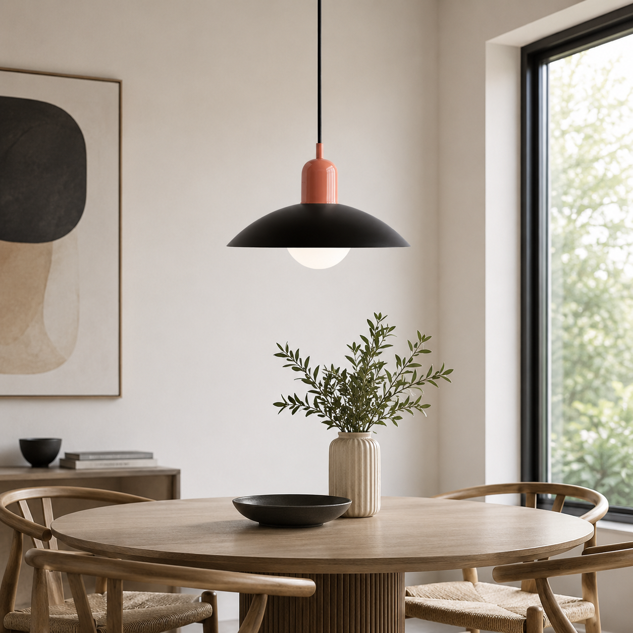 Modern Bauhaus Glass Dome Pendant Light for Kitchens | Nexvora