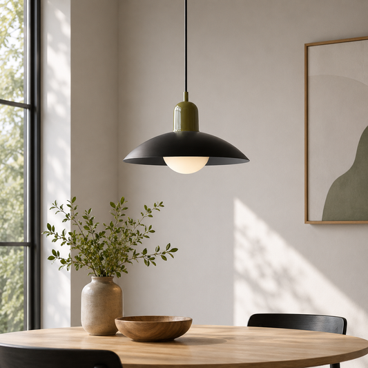 Modern Bauhaus Glass Dome Pendant Light for Kitchens | Nexvora