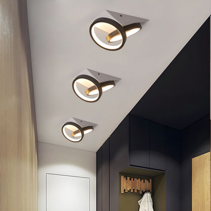 Modern Black Acrylic LED Flush Ceiling Fixture | Glowvia