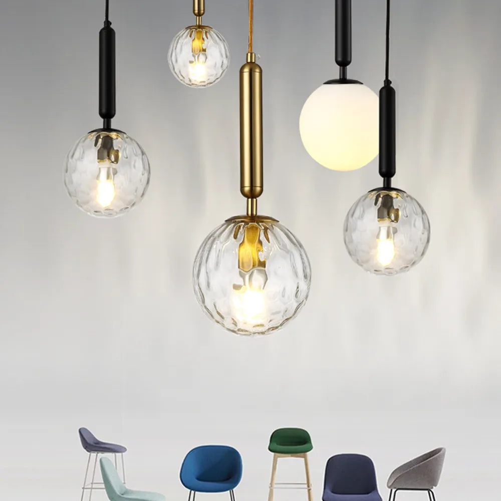 Modern Black Gold Pendant Light for Dining Spaces | Korvane