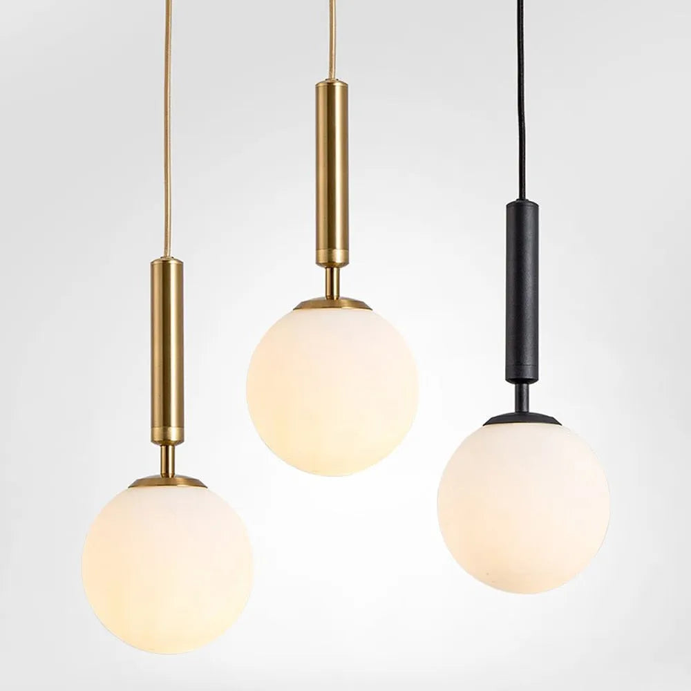 Modern Black Gold Pendant Light for Dining Spaces | Korvane
