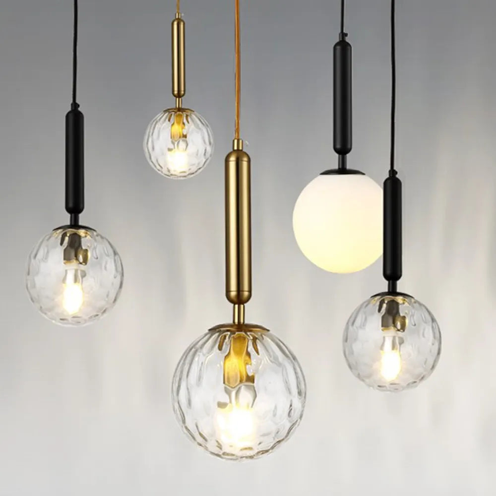 Modern Black Gold Pendant Light for Dining Spaces | Korvane